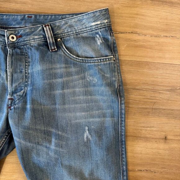 Diesel Button Fly Blue Denim Jeans Size 34 Bootcut Wide Leg Designer Classic - Picture 2 of 13